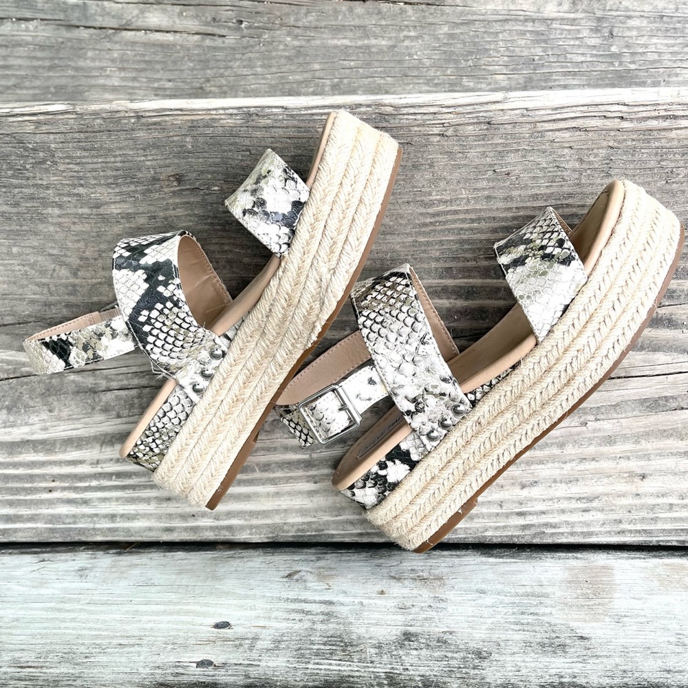 Steve Madden Python Platform Sandals Size 6 - image 5